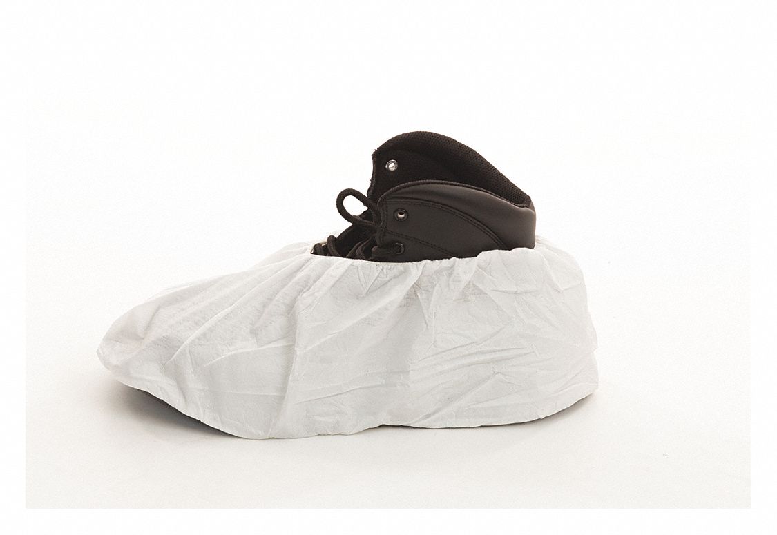 Shoe Covers, L, White, PK200
