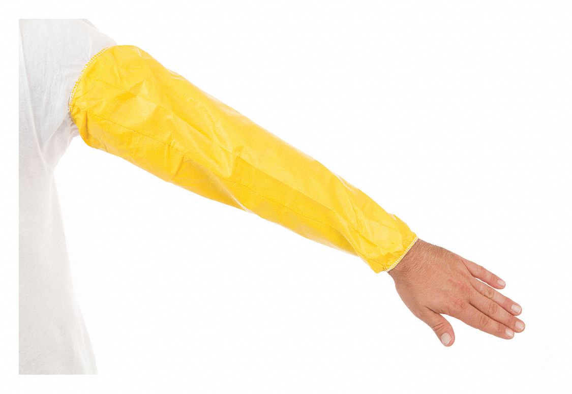 Sleeves, 18 In. L, Yellow, PK200