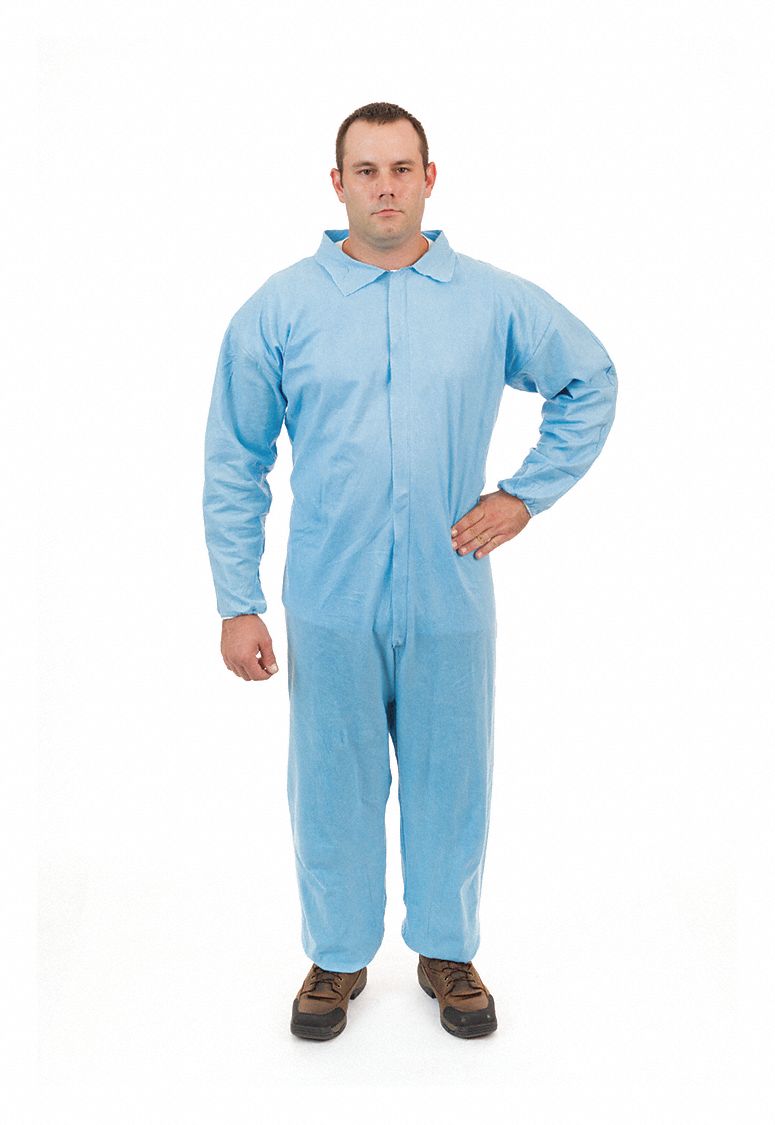 COVERALL,SZ 4XL,BLUE,PK25