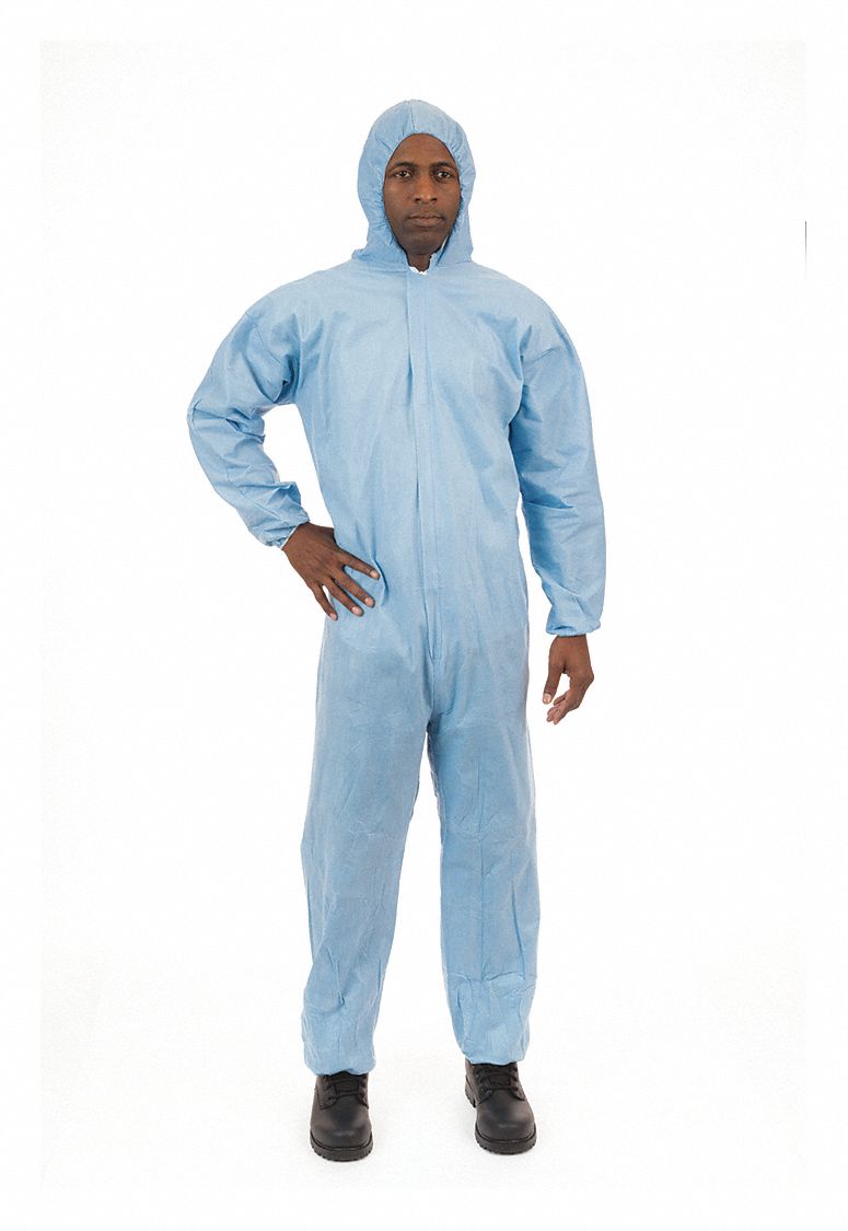 COVERALL,SZ L,BLUE