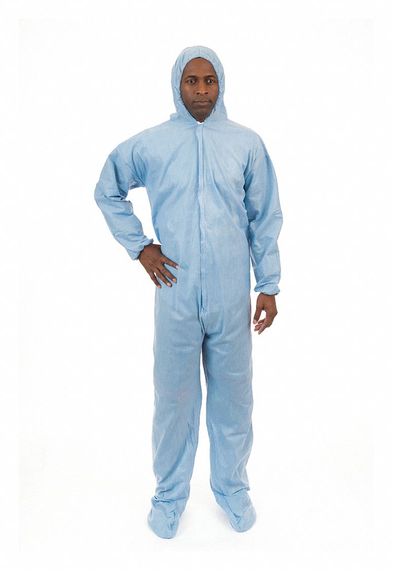 DISPOSABLE COVERALL,BLUE,3XL,PK25