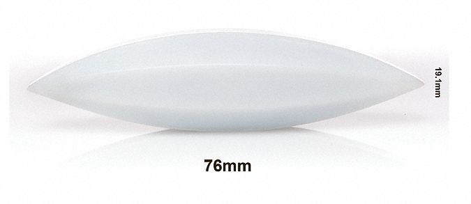 Stirring Bar: Egg, Alnico, 76 mm Overall Lg, 19.1 mm Dia, Autoclavable, White