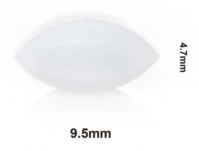 Stirring Bar: Egg, Alnico, 9.5 mm Overall Lg, 4.7 mm Dia, Autoclavable, White