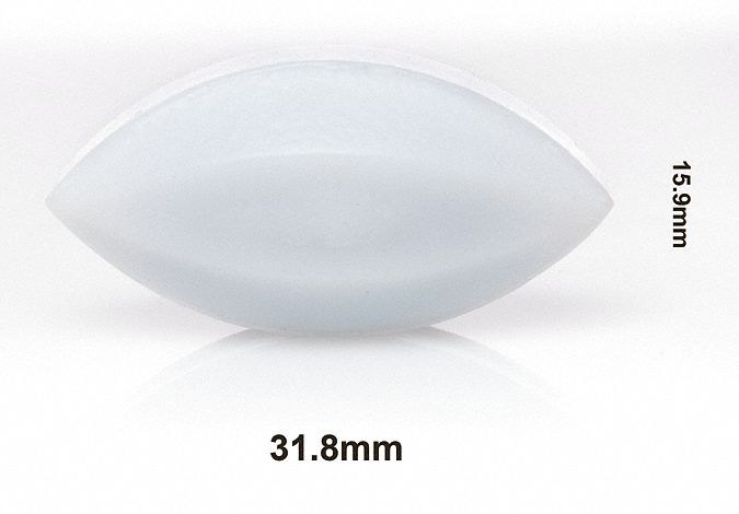 Stirring Bar: Egg, Alnico, 31.8 mm Overall Lg, 15.9 mm Dia, Autoclavable, White