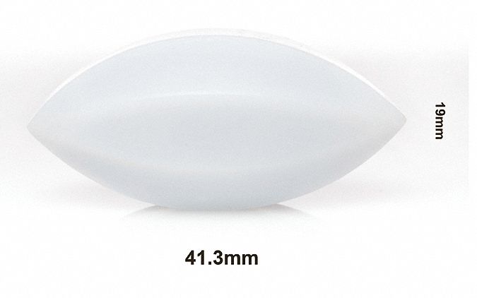 Stirring Bar: Egg, Alnico, 41.3 mm Overall Lg, 19 mm Dia, Autoclavable, White