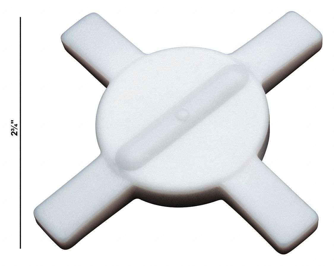 Stirring Bar: Star, Alnico, 70 mm Overall Lg, 70 mm Dia, Autoclavable, White