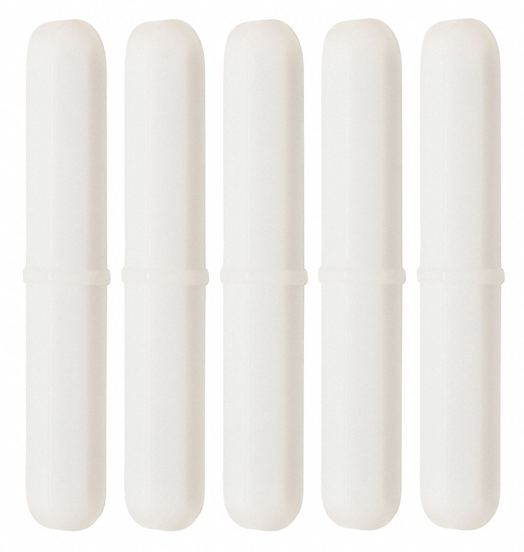 Stirring Bar: Octagon, Alnico, 51 mm Overall Lg, 8 mm Dia, Autoclavable, White