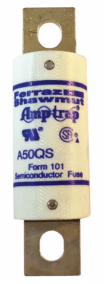 Semiconductor Fuse: A50P Series, Fast-Acting, 100 A, 500 V AC, 500 V DC DC Volt Rating