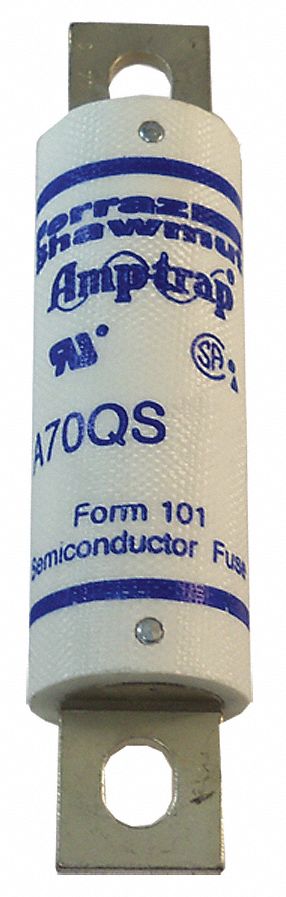 Semiconductor Fuse: A70QS Series, Fast-Acting, 100 A, 700 V AC, 700 V DC DC Volt Rating