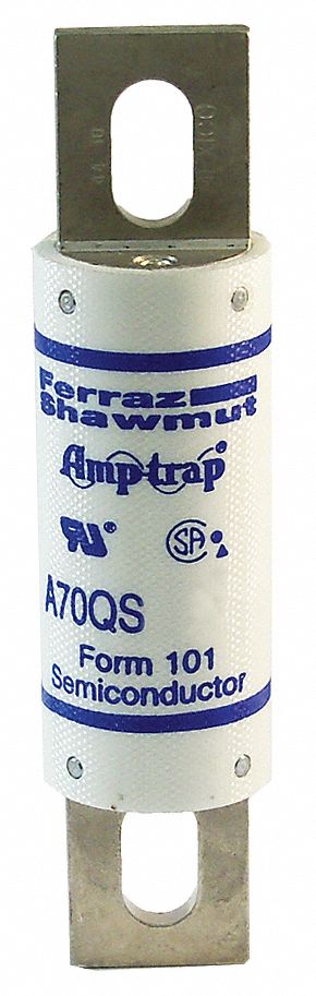 Semiconductor Fuse: A70QS Series, Fast-Acting, 125 A, 700 V AC, 700 V DC DC Volt Rating