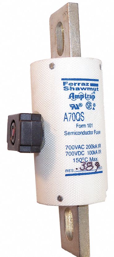 Semiconductor Fuse: A70QS Series, Fast-Acting, 250 A, 700 V AC, 700 V DC DC Volt Rating, Indicating