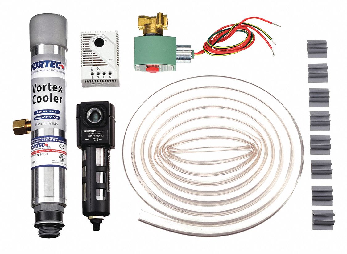 VORTEC, 900 BtuH, 10 3/4 in Ht, Vortex Enclosure Cooler 6XT23740