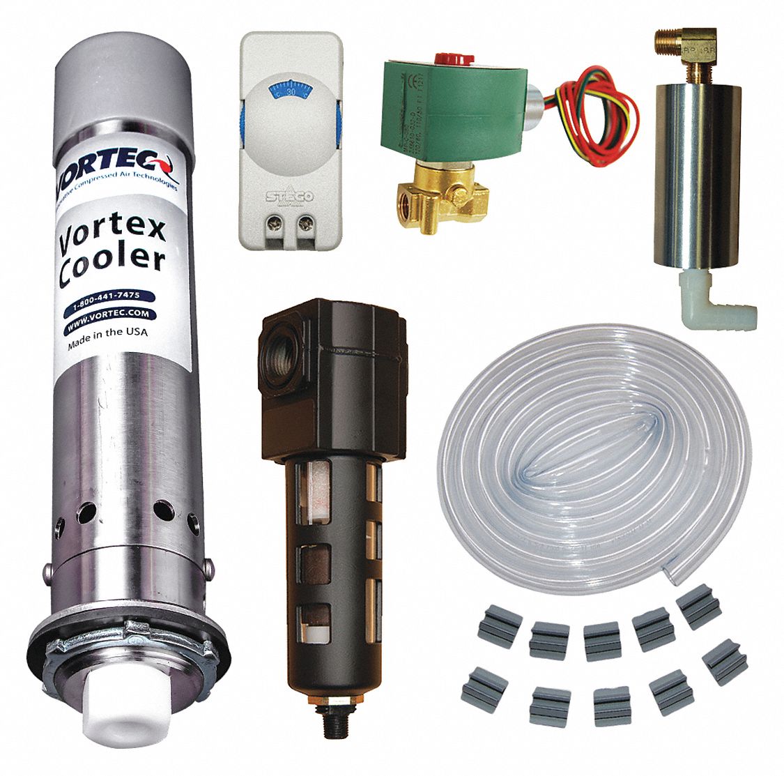 VORTEC, 1,700 BtuH, 9 15/16 in Ht, Vortex Enclosure Cooler 6XT32