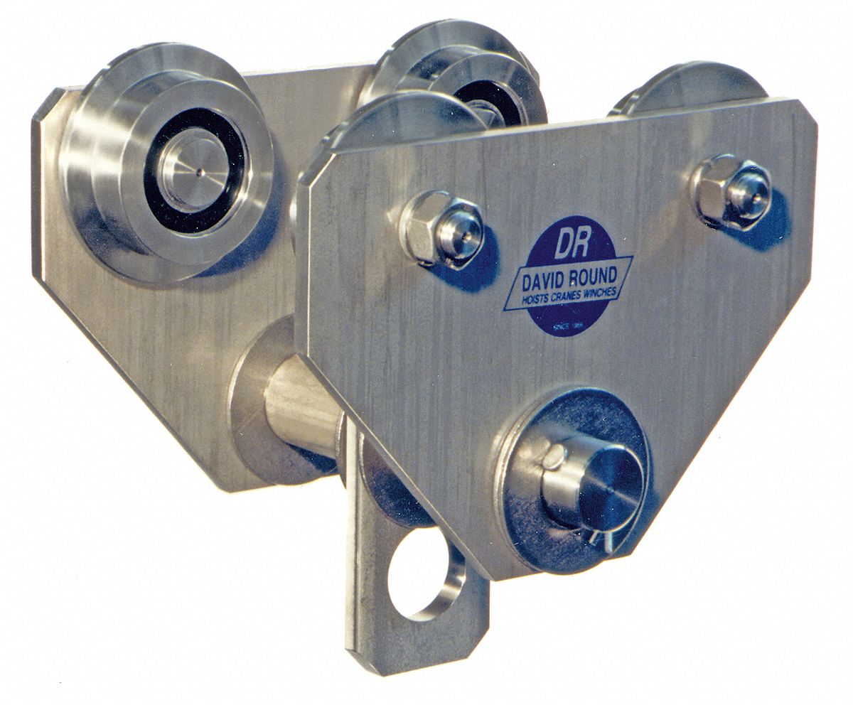 Trolley: Push, 2,000 lb Max Hoist Load Capacity, For 3 in – 6 in Beam Flange Wd