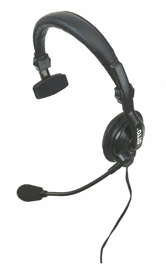 One Ear Behind The Head Headset Black Noise Canceling No Grainger 5676