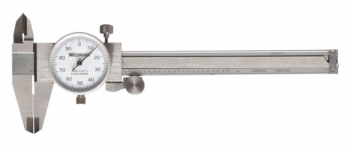 DIAMETER CALIPER, 0 TO 4 IN RANGE, +/-01 IN ACCURACY, 01 IN DIAMETER GRADUATION, 4-WAY