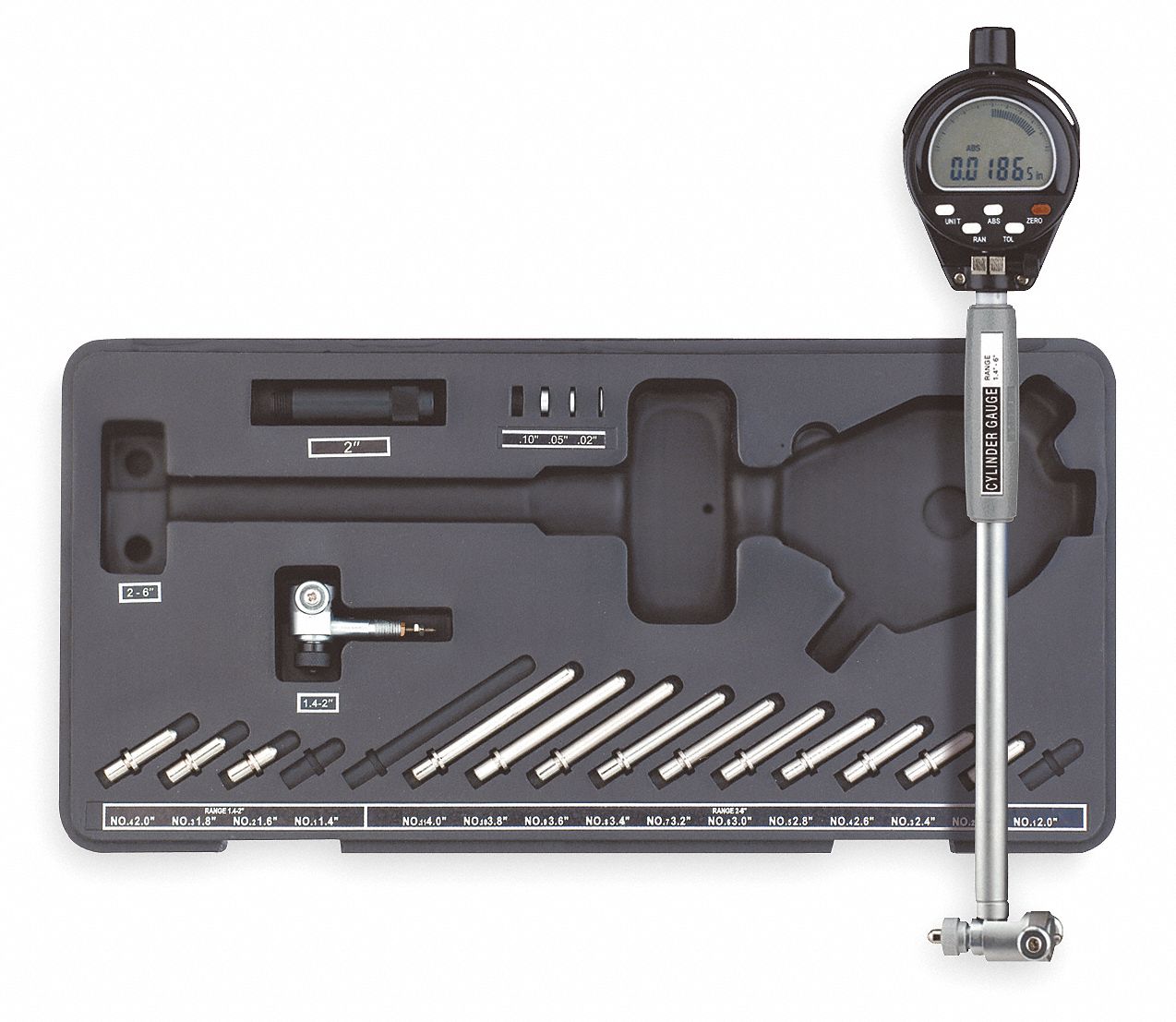 WESTWARD Digital Bore Gauge, Operation Type Digital, Contact Style 2