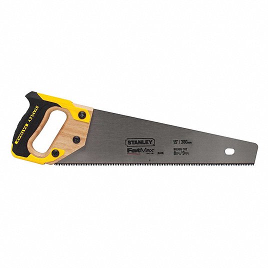 Saws STANLEY Tool Box Hand Saw, 18 in Overall Length, Blade Length 15 in, Steel  - 6XV43|20-045 - Grainger