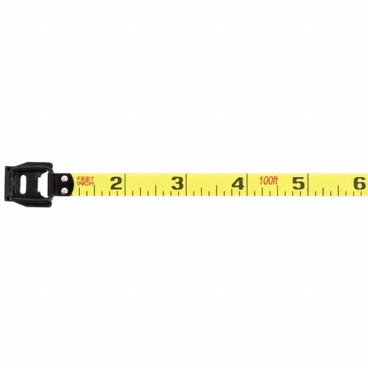 Stanley Long Tape Measure 100 Ft Blade Lg 3 8 In Blade Wd In Ft Closed Stainless Steel 6xv49 34 130 Grainger