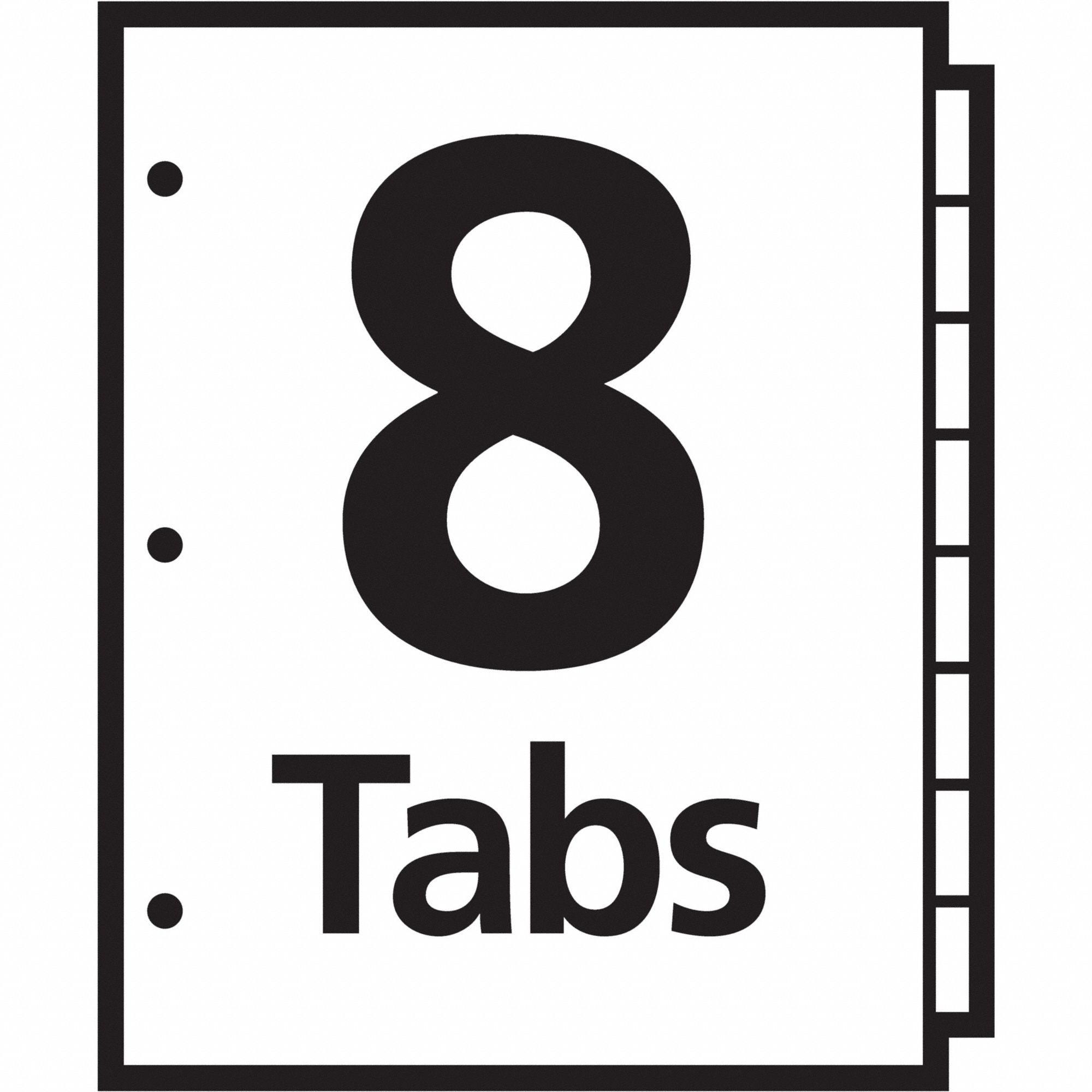 AVERY Binder Divider 1 to 8 Table of Contents, Multicolor, 8 Tabs, 11