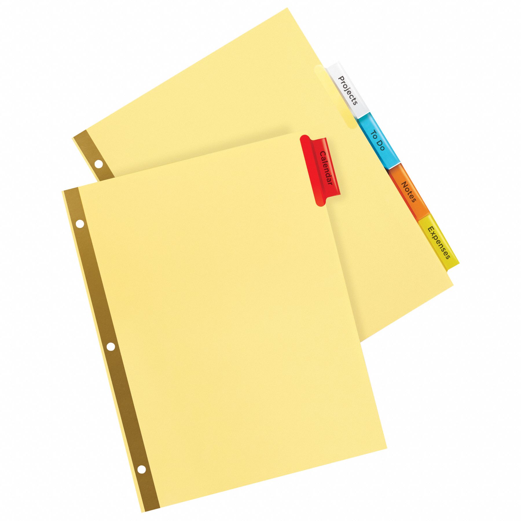 AVERY Binder Divider Blank, Multicolor, 5 Tabs, 11 in Ht, 8 1/2 in Wd