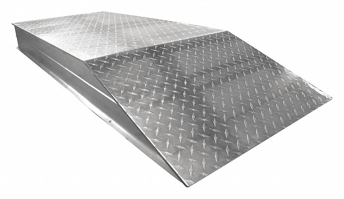 TRUCK WHEEL RISER, 5 FT OVERALL L, 24 IN OVERALL W, 6 IN OVERALL H, ALUMINUM, 3½ FT LEVEL L
