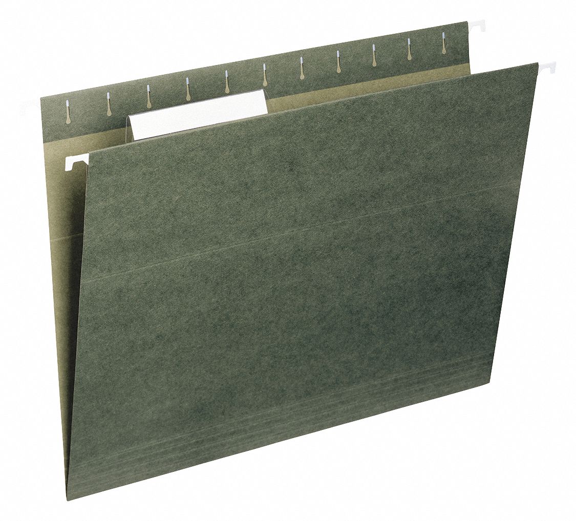 UNIVERSAL Hanging File Folders, Legal, Green, PK25 6XWD3UNV14215