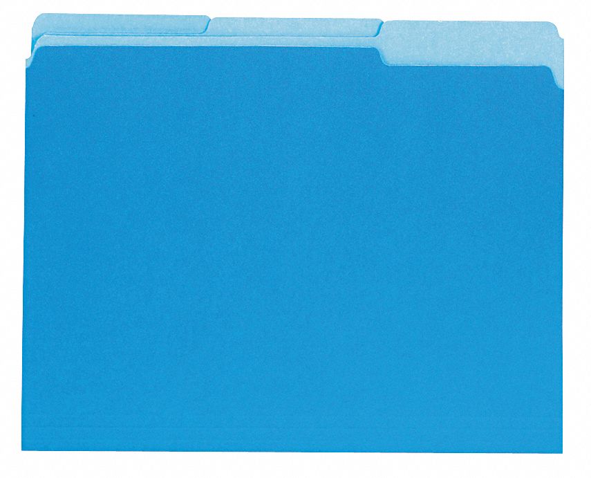 6XWD5 - File Folders Letter Blue PK100