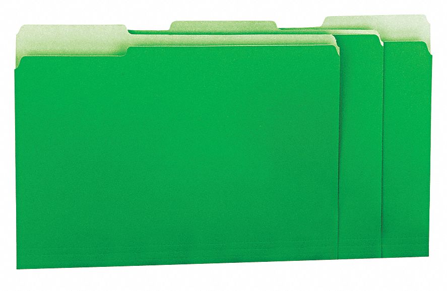 6XWD6 - File Folders Letter Green PK100