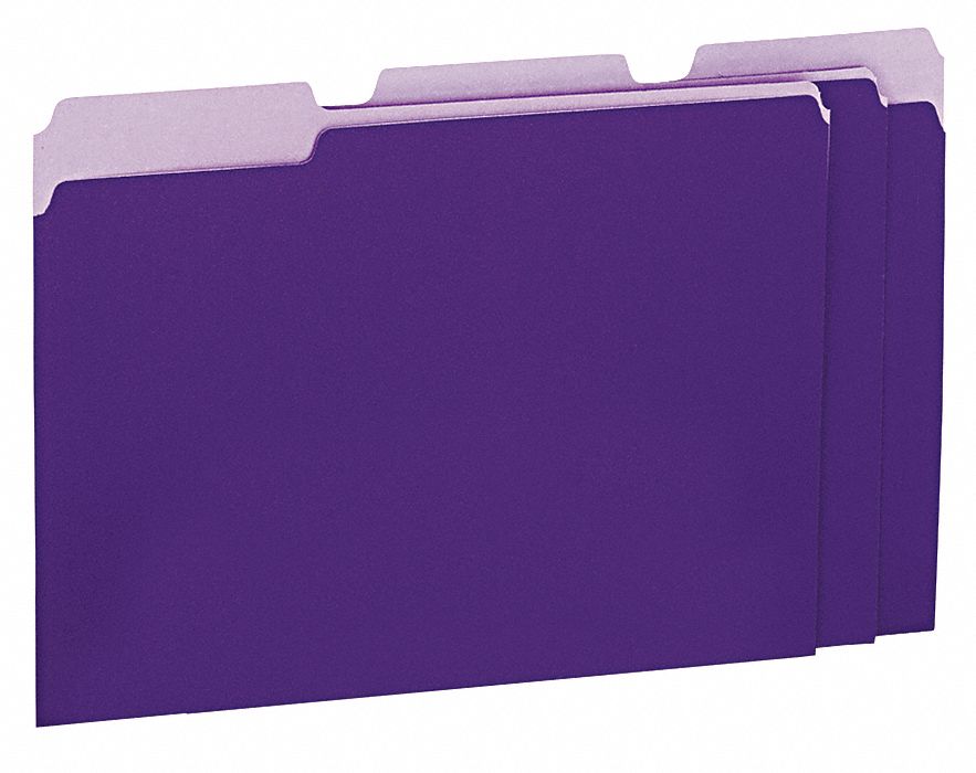 UNIVERSAL Letter Size File Folders, 1/3 Tab Cut, 9 3/8 in Height, 11 3/ ...