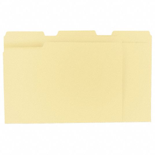 UNIVERSAL Letter Size File Folders, 1/3 Tab Cut, 9 1/2 in Height, 11 3/