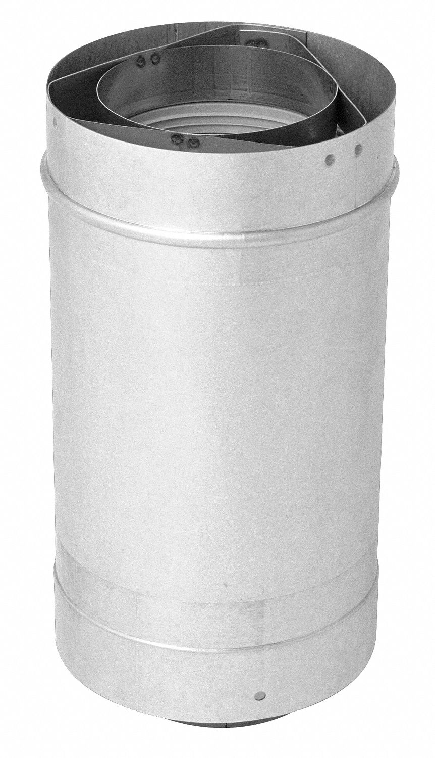 METAL FAB Stainless Steel/Aluminized Steel Waterheater Vent Pipe, For