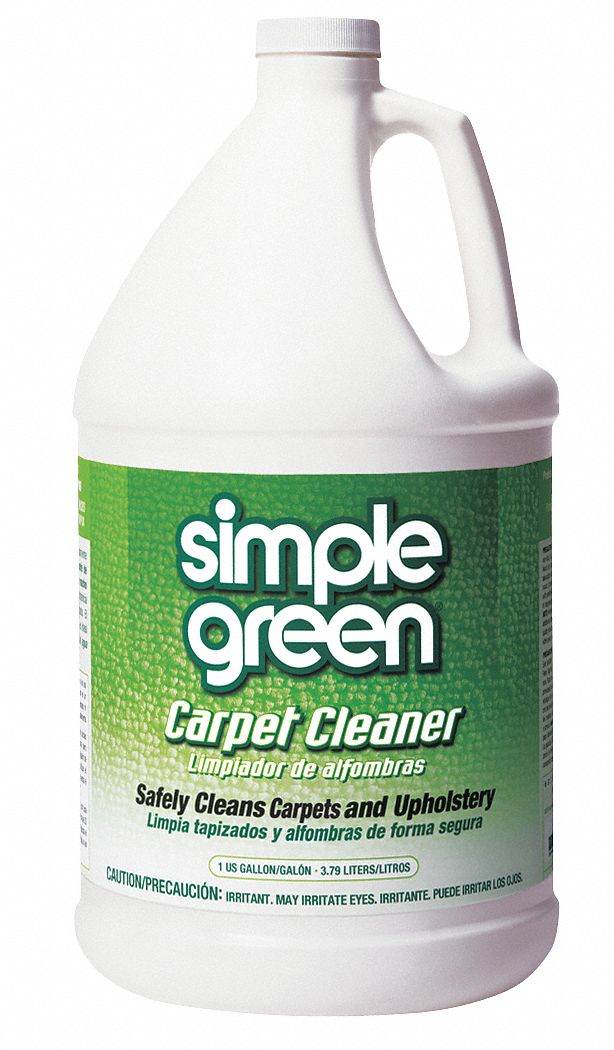 SIMPLE GREEN Carpet Cleaner, 1 gal, Bottle, 110 to 121, 6.85 to 8.0