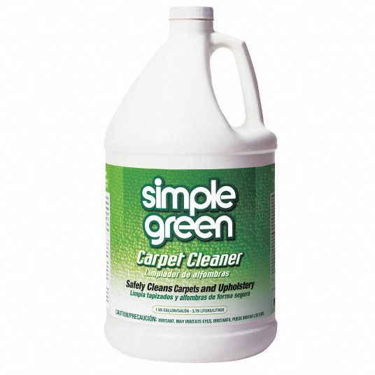 SIMPLE GREEN Carpet Cleaner, 1 gal, Bottle, 110 to 121, 6.85 to 8.0