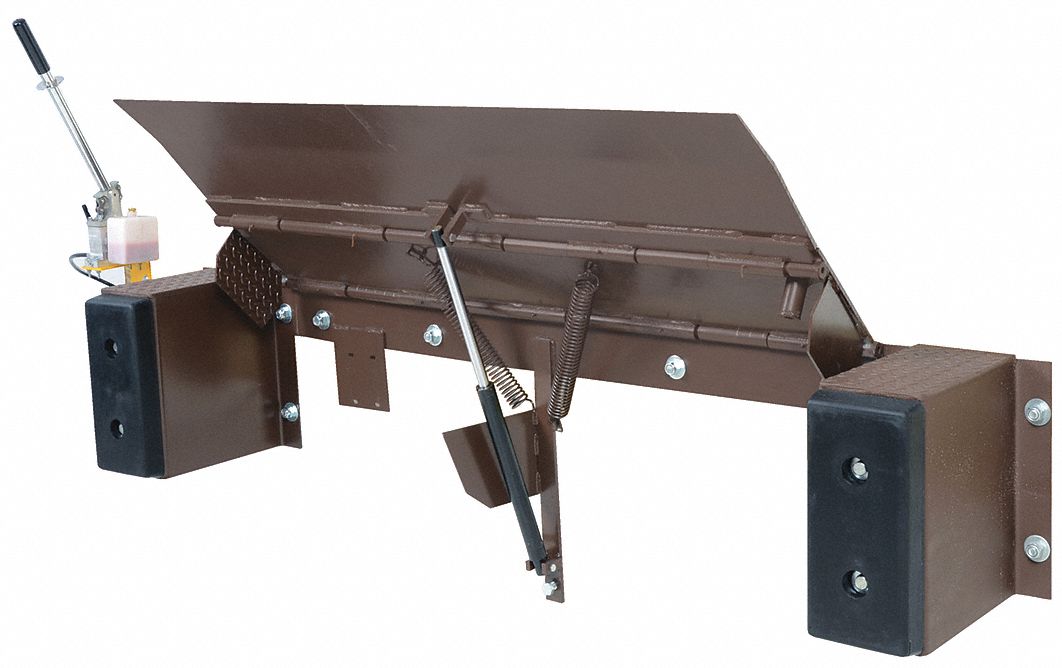 EDGE OF DOCK LEVELER, HAND PUMP HYDRAULIC, CONTROL BOX/CYLINDER/HYDRAULIC LINES/MOTOR/OIL/PUMP, 115V