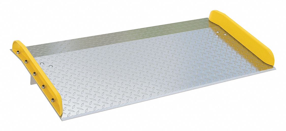 DOCK BOARD, 20,000 LB LOAD CAPACITY, 36 IN OVERALL L, 72 IN OVERALL W, DIAMOND TREADPLATE