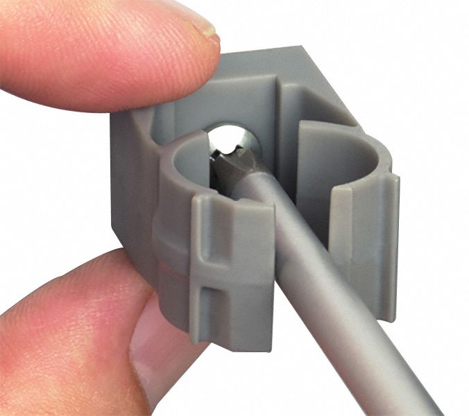 ARLINGTON Conduit Clamp, SnapOn Nonmetallic 3/8 in_1/2 in Trade Size