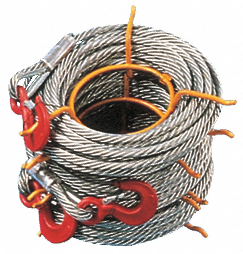 Winch Cable: 5/16 in Size, 2,000 lb Working Load Limit, 200 ft Lg