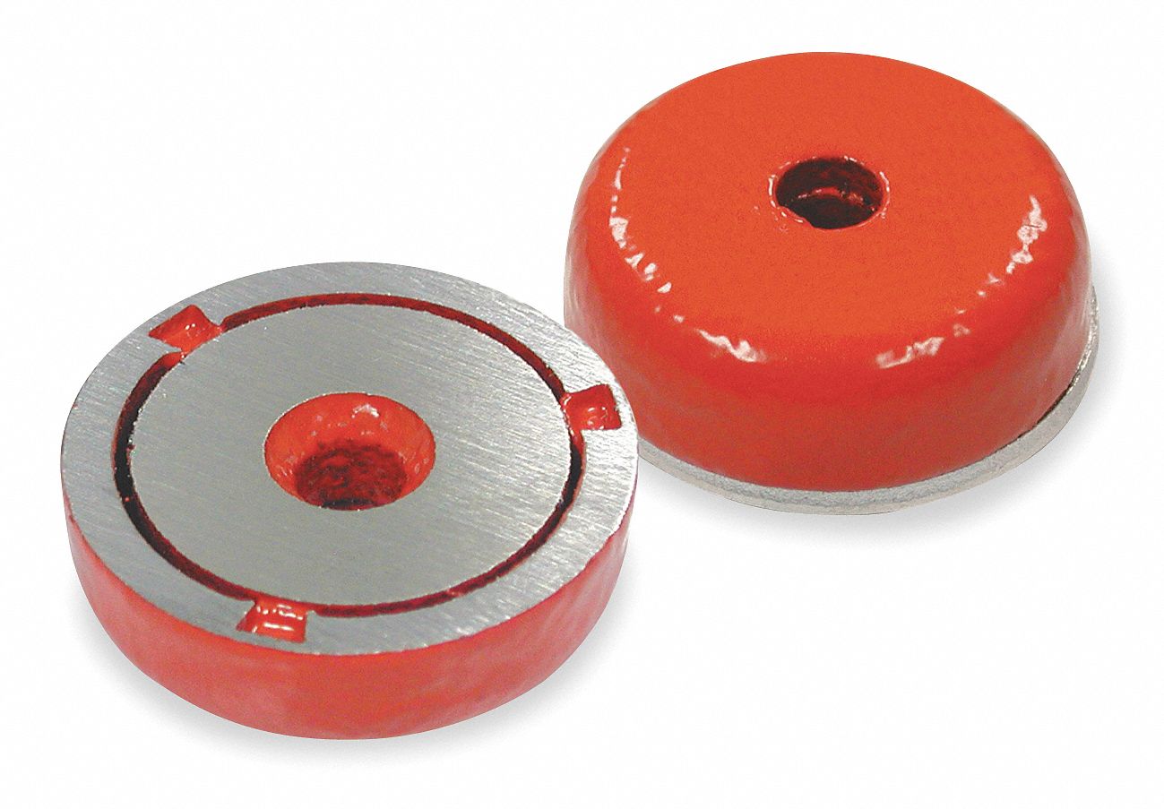 Alnico 5 Shallow Pot Magnet 11 lb Pull