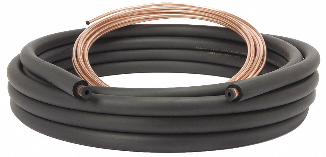 STREAMLINE, 50 ft Lg, 1/2 in Insulation, Liquid and Suction Line