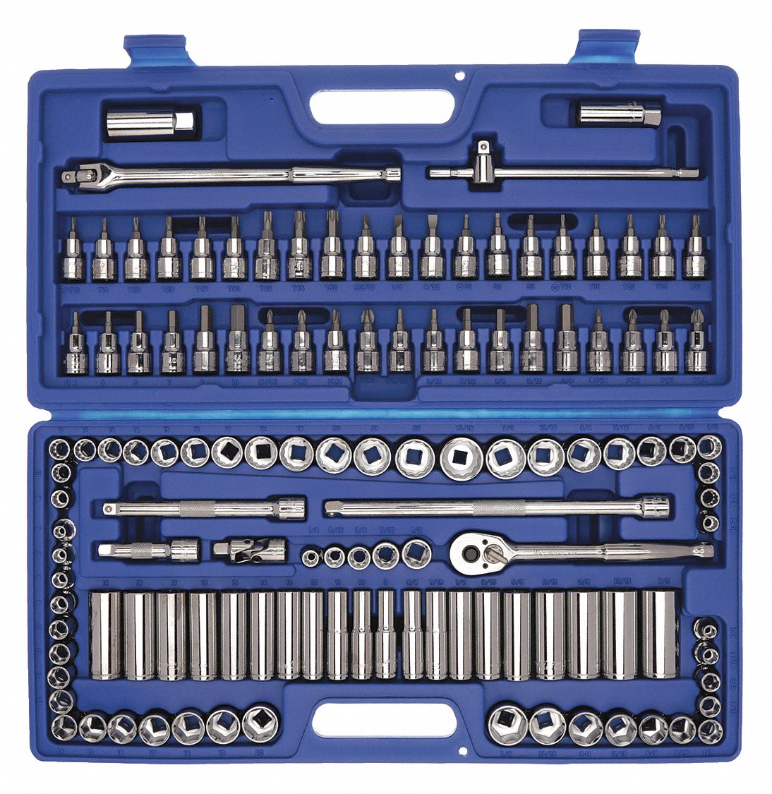 WESTWARD, 3/8 in Drive Size, 125 Pieces, Socket Wrench Set - 6XZ82