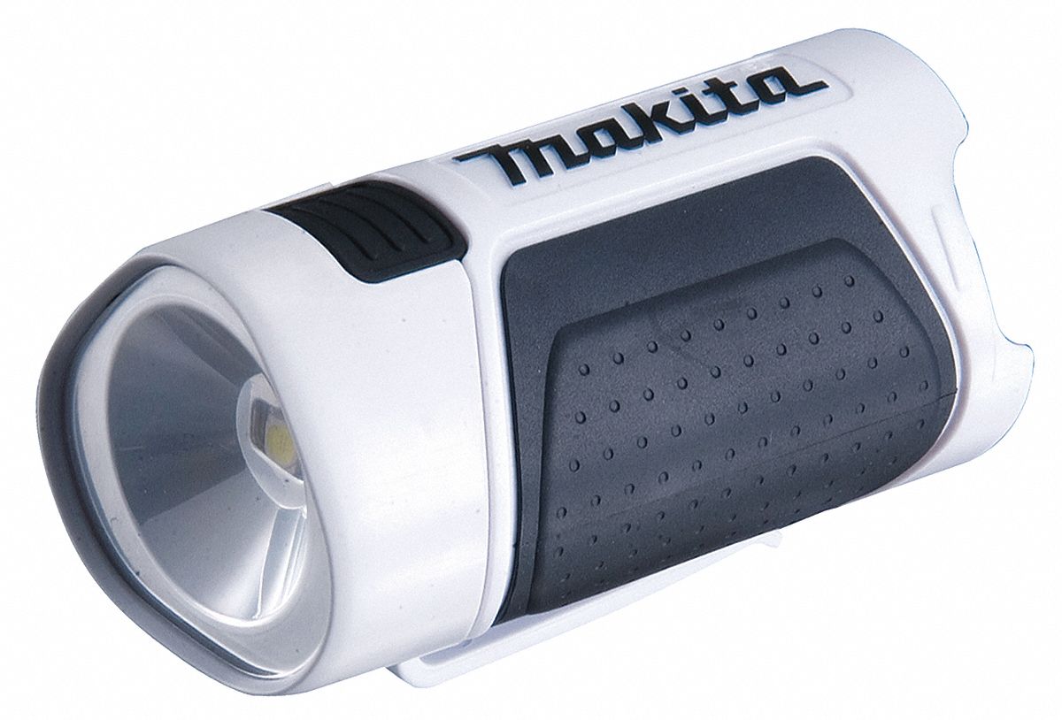 MAKITA Flashlight: 12V MAX*, Flashlight, 800 lm Max., Mode, Belt Clip, 12V DC (MPN LM01W). Key specifications — attr1291482: Tool Only.