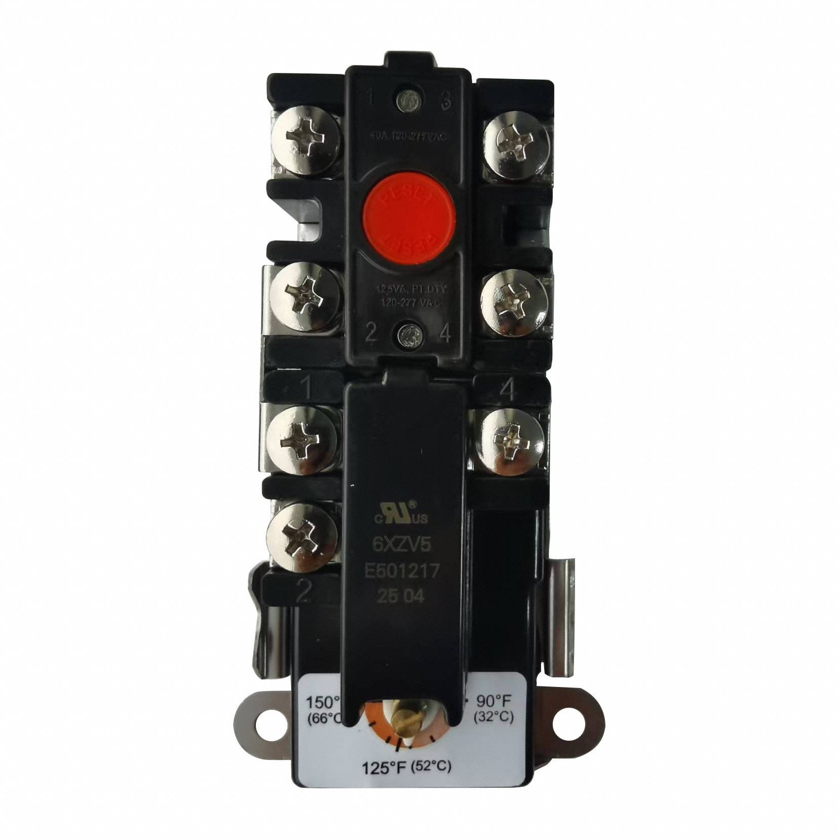 Limit Control/Thermostat: Mfr Part # 6XZV5, 90°F to 150°F