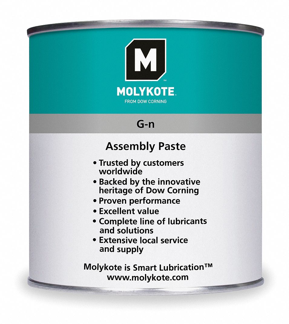 Dow Corning Molykote Metal Assembly Paste Gray Metal Assembly Paste 17 Oz 1 Nlgi Grade 6y775 Gn Grainger