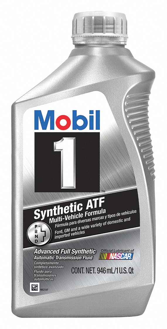 MOBIL 1 Automatic Transmission Fluid: ATF, Auto Transmissions, Synthetic, 1  qt Container Size