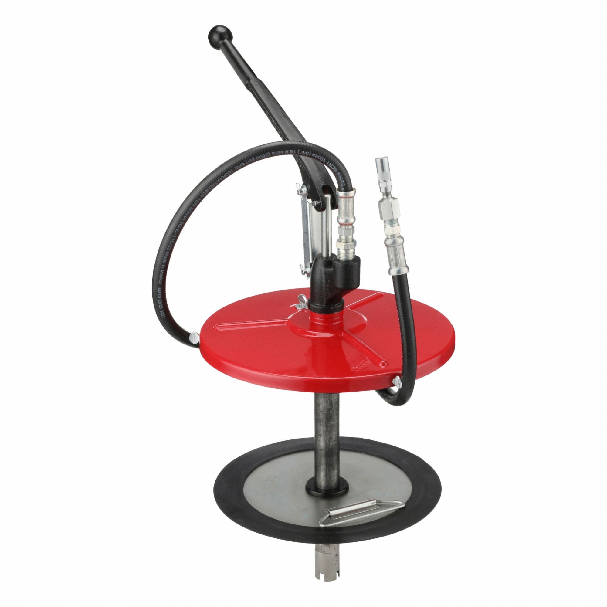 Hand Pump: Lever Action, Pump with Hose, Nozzle & Spout, 0.3 oz per stroke, 3/8 in x 5 ft