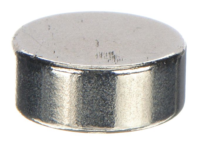 Rare Earth Magnet: Neodymium, 3/8 in Outside Dia, 0.15 in Thick, Disc Magnet, 5 PK