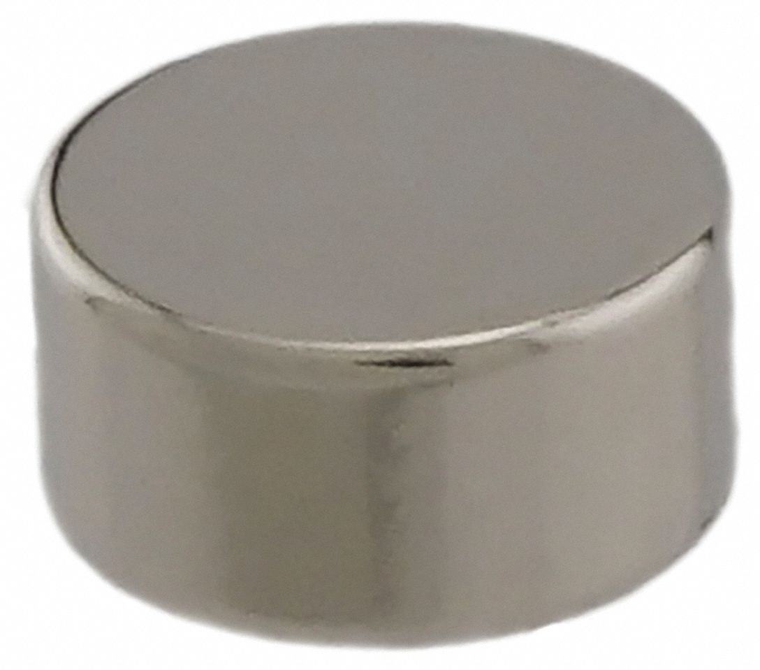 GRAINGER APPROVED Disc Sintered Neodymium Iron Boron, Casing