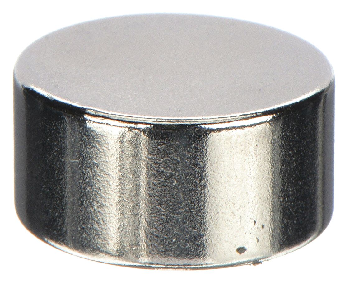 Rare Earth Magnet: Neodymium, 1/2 in Outside Dia, 0.25 in Thick, Disc Magnet, 35H