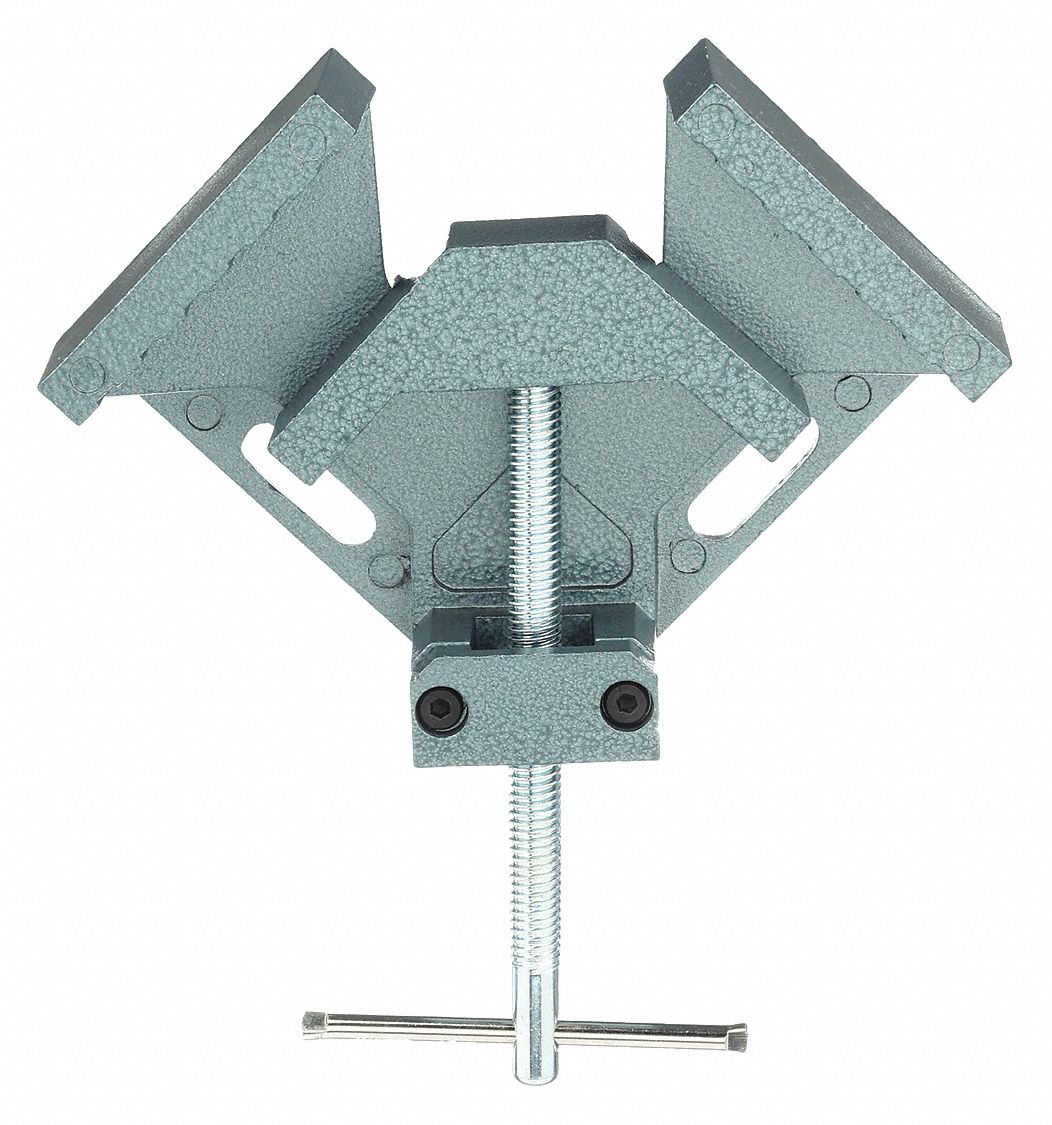 Angle Clamp: 2 3/4 in Miter Capacity, 2 1/4 in Jaw Wd, 1 3/8 in Jaw Ht, 4 in Throat Dp